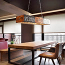 DecorBites™ Retro Industrial Metal Pendant Light - 5 Bulbs - Rectangle Shape - Ideal for Dining Table