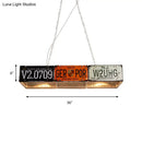DecorBites™ Retro Industrial Metal Pendant Light - 5 Bulbs - Rectangle Shape - Ideal for Dining Table