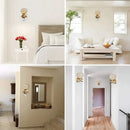 Retro industrial silver & gold crystal wall lamp living room sconce
