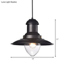 Retro loft saucer black & white pendant light for coffee shop kitchen