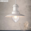 Retro loft saucer black & white pendant light for coffee shop kitchen