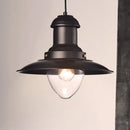 Retro loft saucer black & white pendant light for coffee shop kitchen