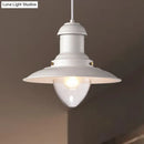 Retro loft saucer black & white pendant light for coffee shop kitchen
