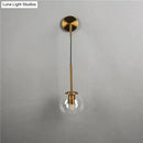 Retro modern glass smoked globe wall lamps for bedroom lighting