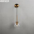 Retro modern glass smoked globe wall lamps for bedroom lighting
