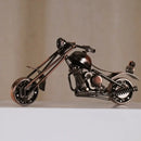 Retro motorcycle model metal figurine – living room decor trio