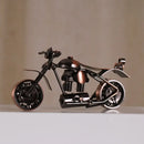 Retro motorcycle model metal figurine – living room decor trio