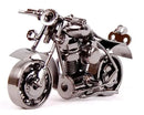 Retro motorcycle model metal figurine – living room decor trio