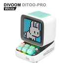 Retro pink pixel art speaker led display bedroom decor