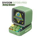 Retro pink pixel game speaker alarm clock with led light bedroom