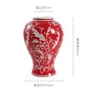 Retro pink & white porcelain vase living room flower decor