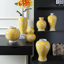 Retro pink & white porcelain vase living room flower decor