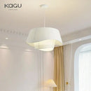 Retro pleated cream fabric chandelier bedroom pendant light