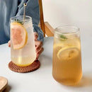 Retro ribbed glass coffee cup set with stirrers – kitchen drinkware