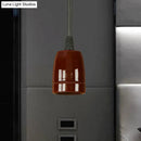Retro style red ceramic pendant light – kitchen hanging fixture