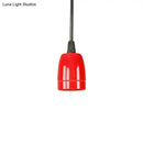 Retro style red ceramic pendant light – kitchen hanging fixture