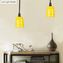 Retro style red ceramic pendant light – kitchen hanging fixture