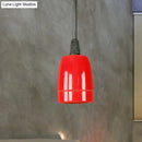 Retro style red ceramic pendant light – kitchen hanging fixture