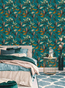 Retro Tropical Forest Wallpaper