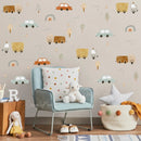 City Transportation Vintage Vehicles - Fabric Nursery Wall Art Decals