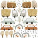 City Transportation Vintage Vehicles - Fabric Nursery Wall Art Decals