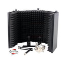 Studio Microphone Soundproofing Acoustic Foam Panel by GRIFFIN - Soundproof Filter - Sound Diffusion Mic Booth Shield, Absorbing Isolation Diffuser