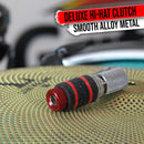 GRIFFIN Hi-Hat Clutch Mount Deluxe Version | Alloy Metal Speed Threads | Universal Holder to Fit Most Hi-Hat Cymbals,  Rods & Hihat Stands | Red locking Nut