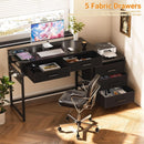 Reversible Computer Desk With Drawers And USB Ports