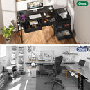 Reversible Computer Desk With Drawers And USB Ports