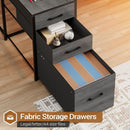 Reversible U Shaped Corner Desk With LED Lights