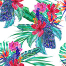 Voguish Peacocks on Flowers Wallpaper