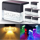 RGB LED Solar Fence Light - Waterproof Step Light for Outdoor