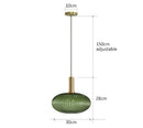 Ribbed amber glass pendant lights dining room led hanging lighting