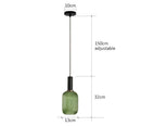 Ribbed amber glass pendant lights dining room led hanging lighting