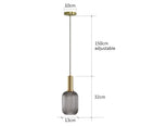 Ribbed amber glass pendant lights dining room led hanging lighting