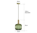 Ribbed amber glass pendant lights dining room led hanging lighting