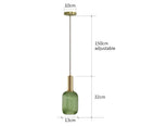 Ribbed amber glass pendant lights dining room led hanging lighting