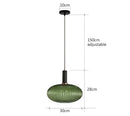 Ribbed amber glass pendant lights dining room led hanging lighting