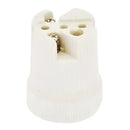 Ribbed beige ceramic e27 socket lamp holder for living room lighting