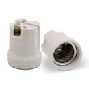 Ribbed beige ceramic e27 socket lamp holder for living room lighting