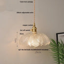 Ribbed clear glass led pendant light for dining room