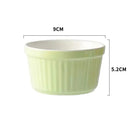 Ribbed colorful ceramic baking bowl kitchen dessert ramekin set