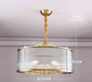 Ribbed decorbites glass chandelier gold living room pendant light