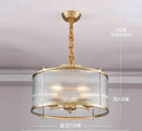 Ribbed decorbites glass chandelier gold living room pendant light