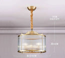 Ribbed decorbites glass chandelier gold living room pendant light