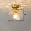 Ribbed glass copper led ceiling light dining room chandelier