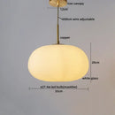 Ribbed glass copper led pendant chandelier for dining room