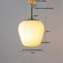 Ribbed glass copper led pendant chandelier for dining room
