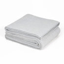 Ribbed gray organic cotton weighted blanket bedroom sleep quilt