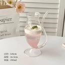 Ribbed heart love glass mugs kitchen dining room couple cups